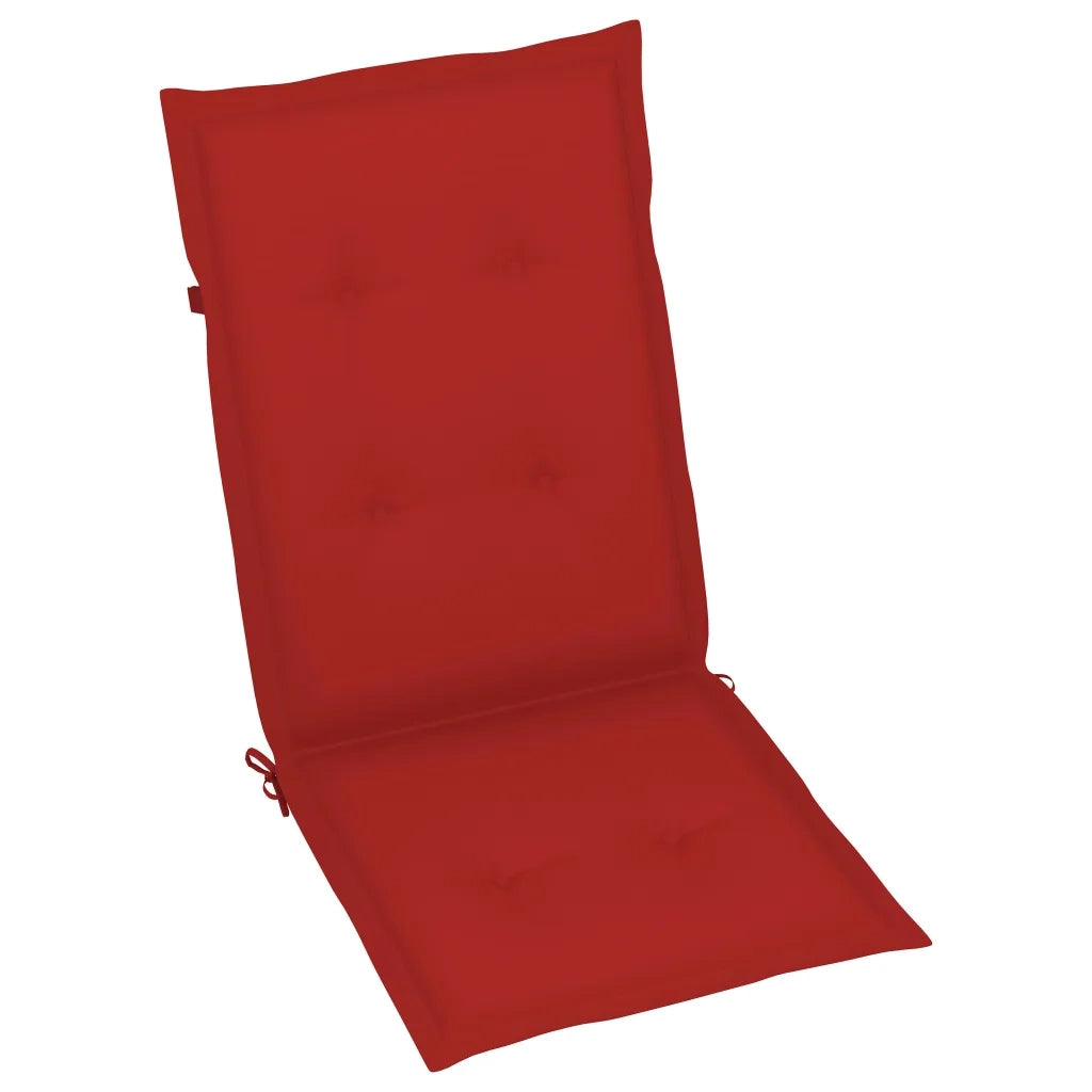 Sedie da Giardino Pieghevoli 3pz con Cuscini Acacia Massello 3064095