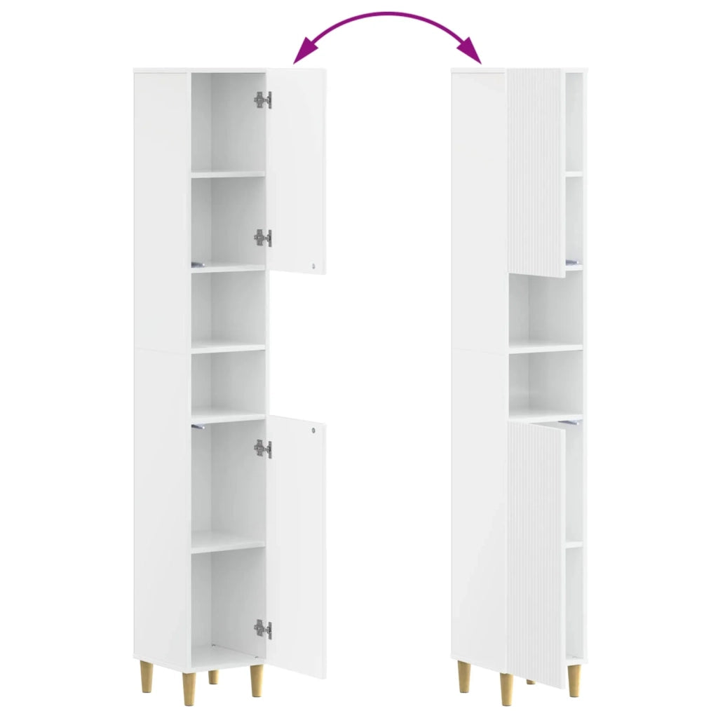 Set di Mobili da Bagno da 4 Pezzi ARNHEM Bianco Lucido 3417931