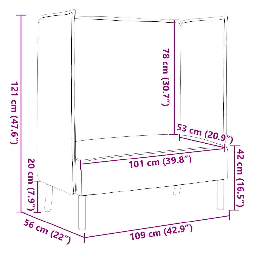 Divano | Divano da soggiorno | Sofa alto 101cm Rosa Tessuto
