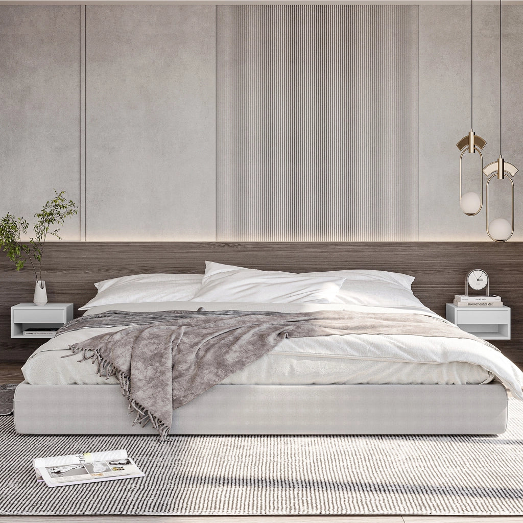 Comodino ¨C zephmum ¨C bianco 37x32x21 cm