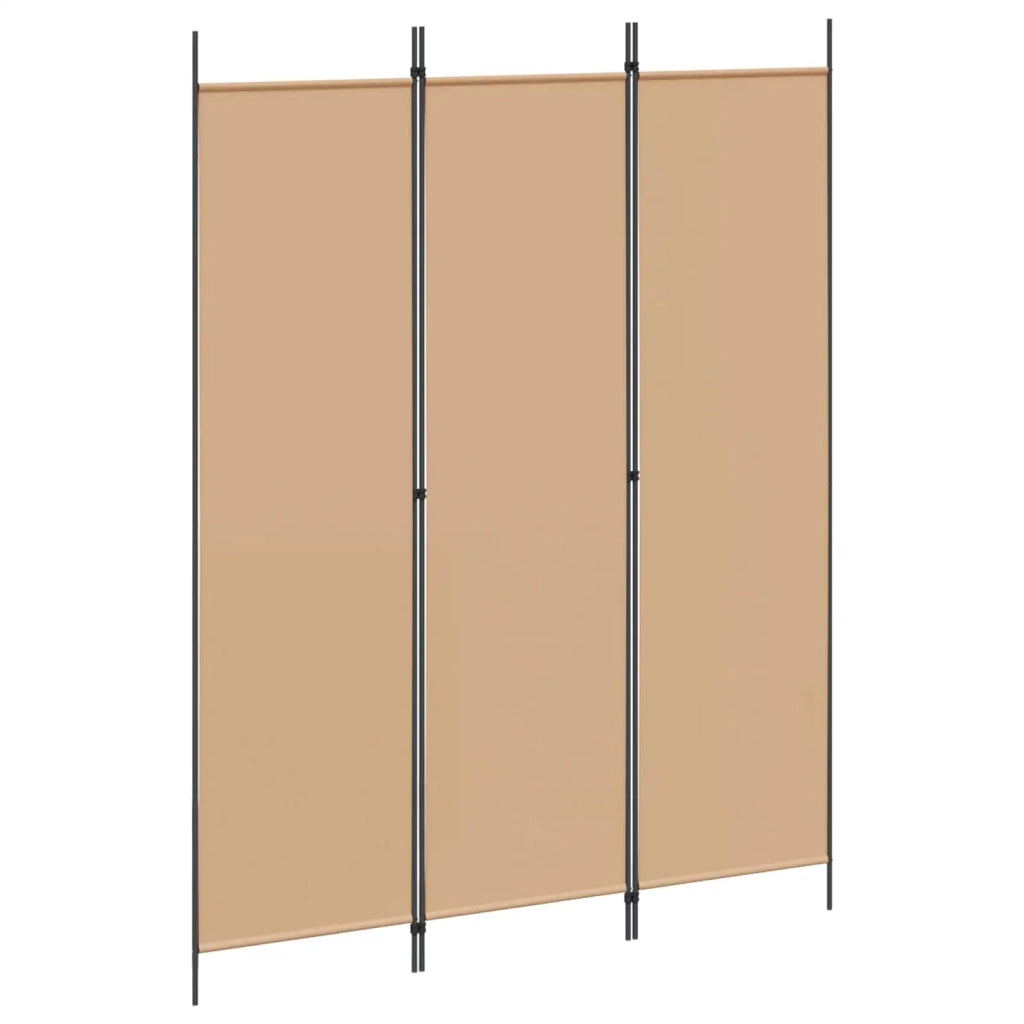 Divisorio Ambienti | Divider per stanze | Paravento a 3 pannelli Beige 150 x 200 cm Tessuto