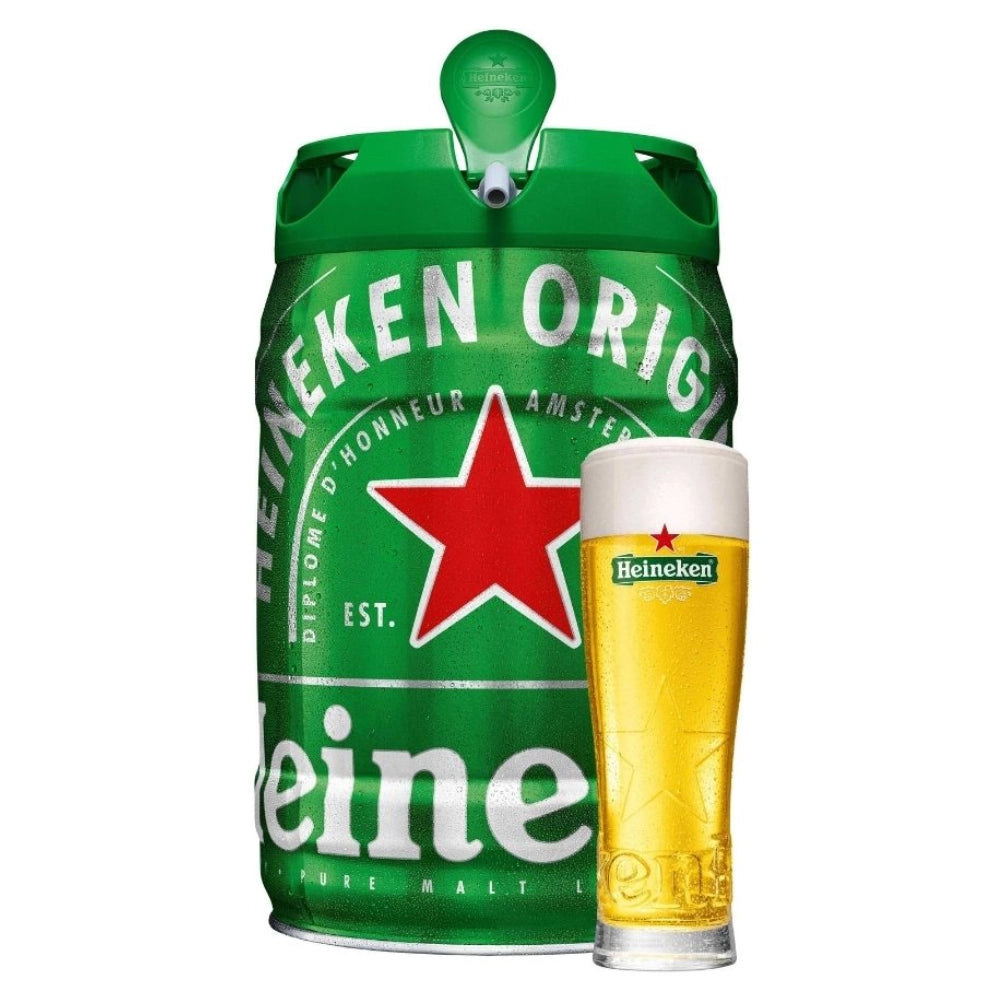 Birra heineken draught keg 2 fusti con erogatore da 5 litri