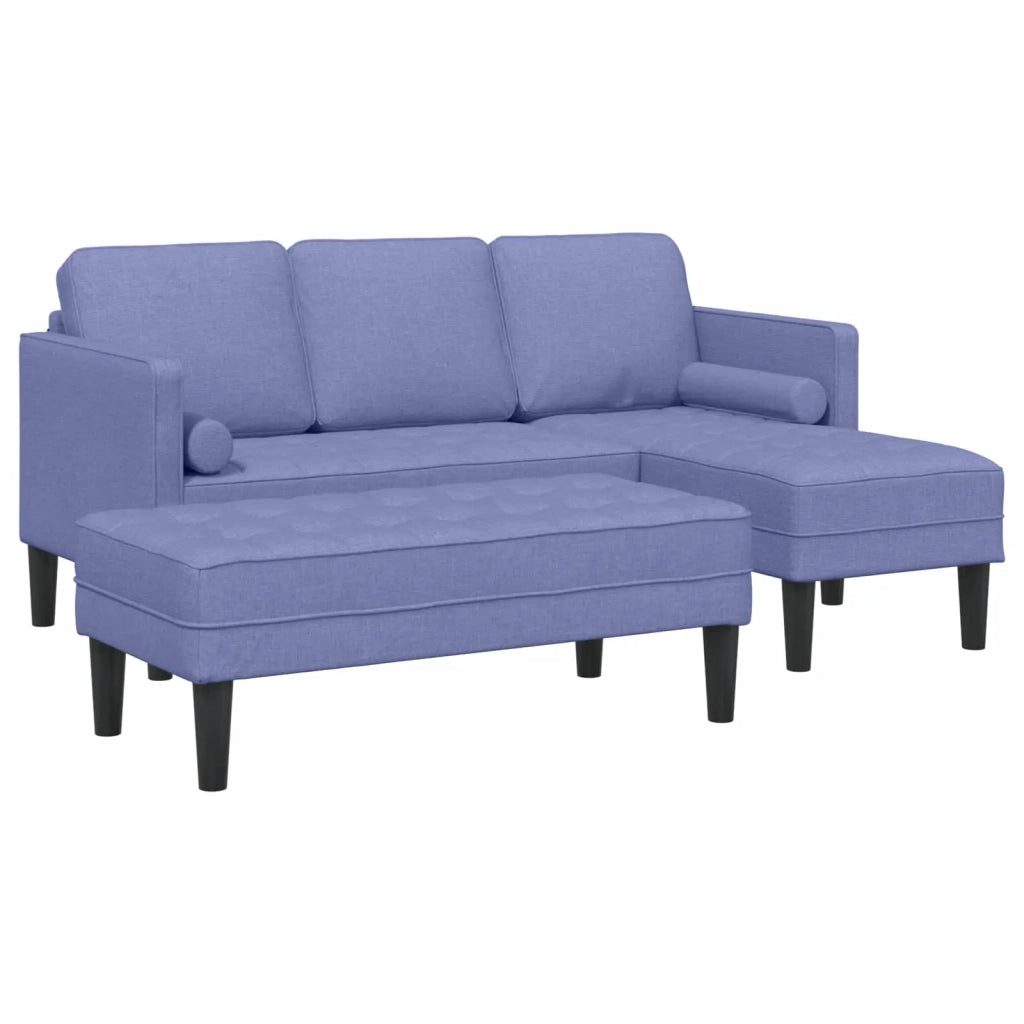 Set di divani 2 pz Blu jeans Poliestere 3329262