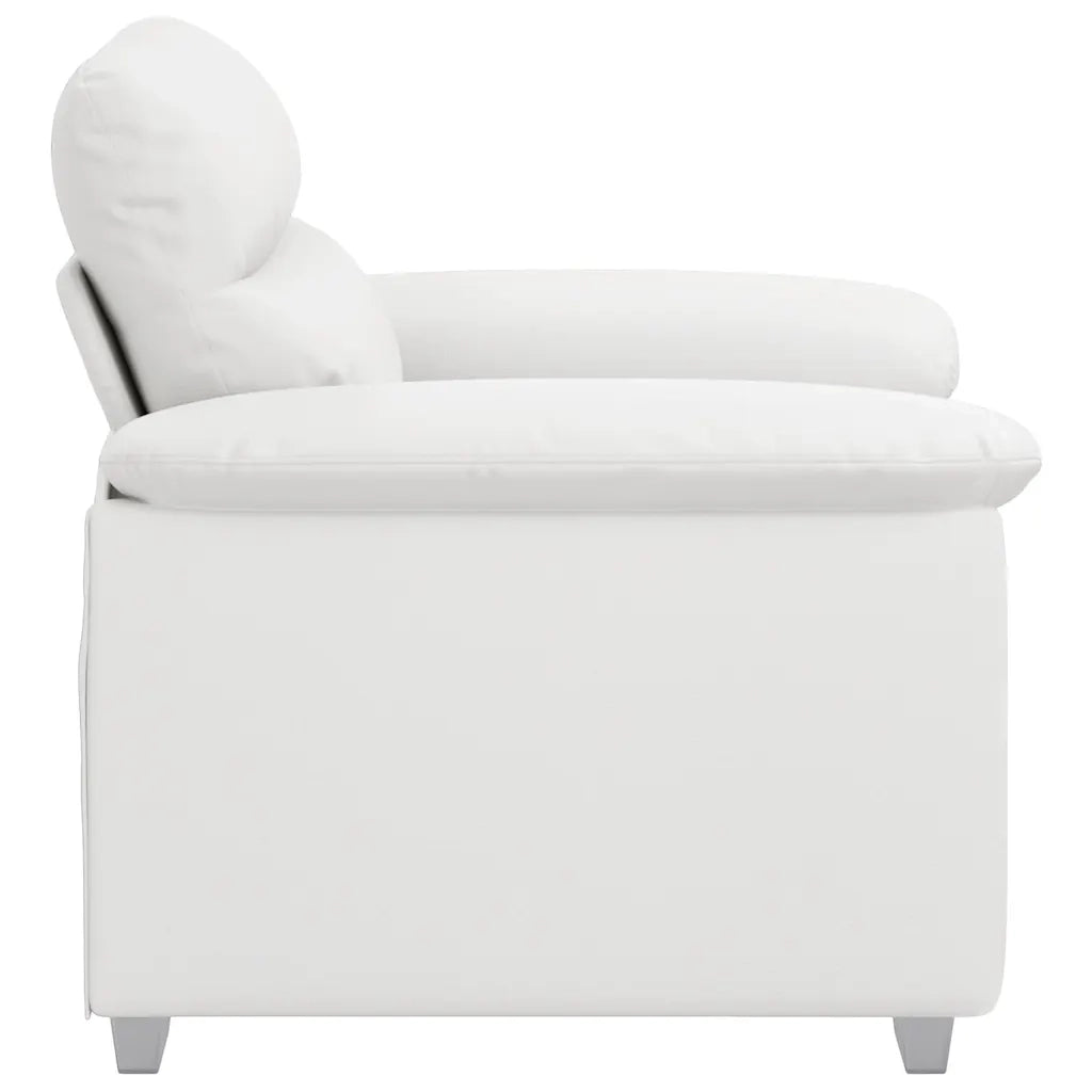 Poltrona | Sedia Relax Bianca 100x81x84 cm in Similpelle