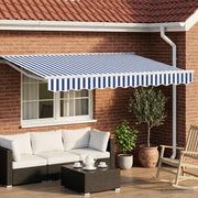 Tettuccio Elettrico Retrattile Blu e Bianco 3 x 2,5 m 3420952