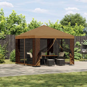 Gazebo da giardino con pareti laterali 3 x 3 m Beige 900337