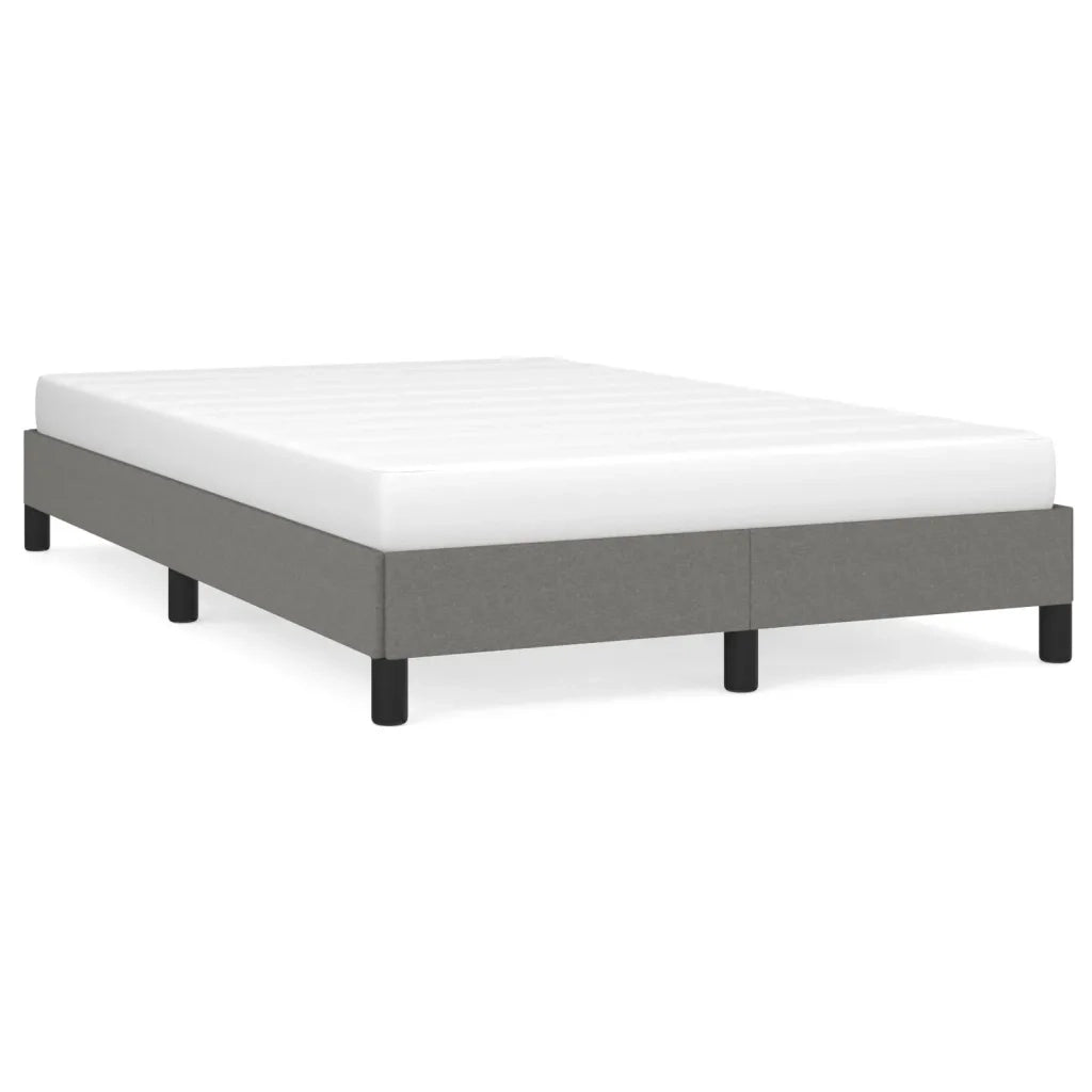 Letto matrimoniale | Letto per adulti | Giroletto senza Materasso Grigio Scuro 120x190 cm in Tessuto