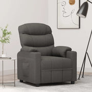 Poltrona Reclinabile in Tessuto Grigio Scuro 348071
