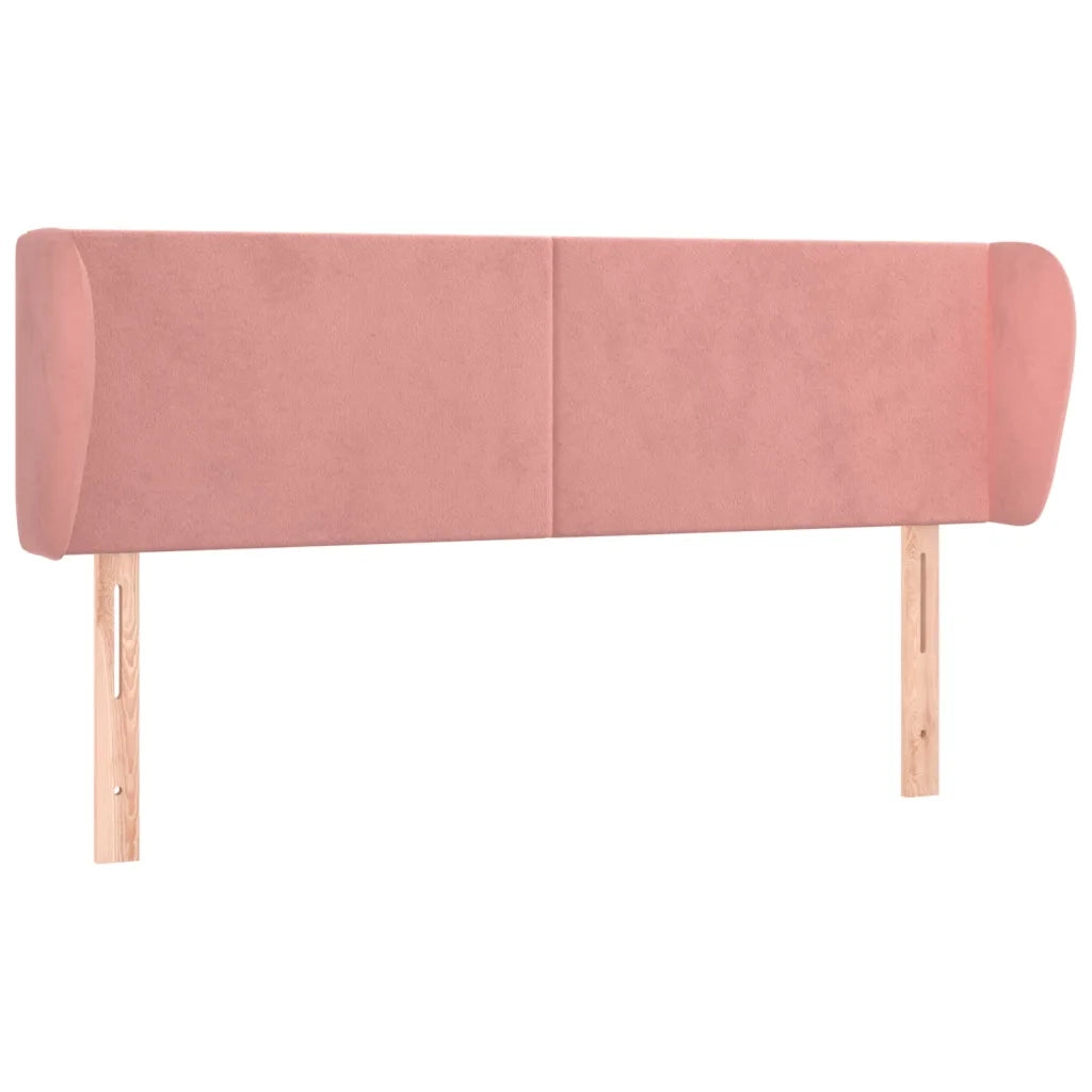 Testiera ad Orecchio Rosa 147x23x78/88 cm in Velluto 3116917