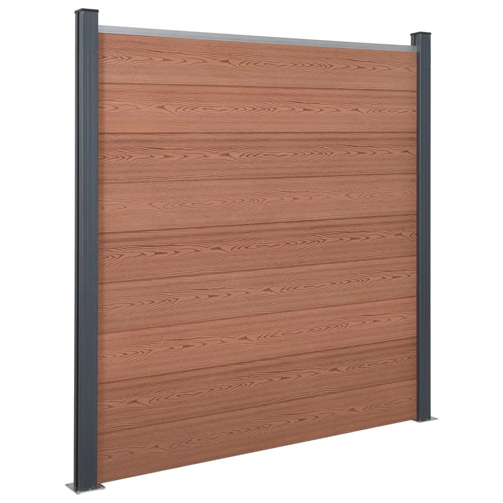 Set Pannello di Recinzione Marrone 353x186 cm in WPC 3211830