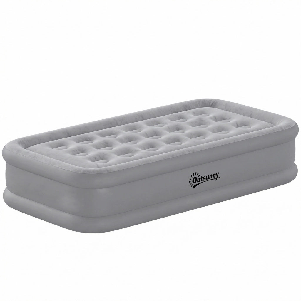 Letto gonfiabile 1 persona con pompa elettrica integrata ¨C Minimal ¨C floccato