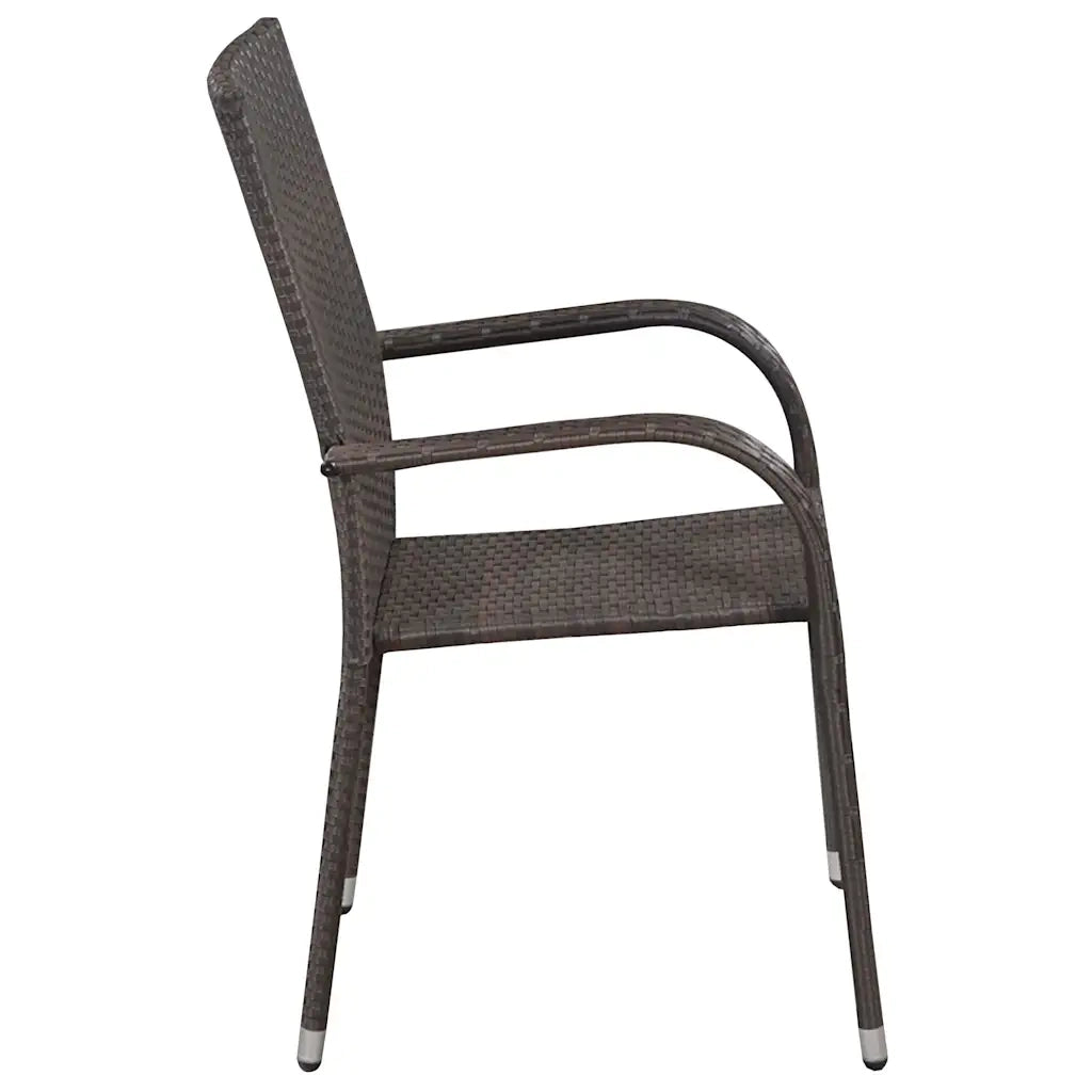 Set da Pranzo da Giardino 5 pz Marrone e Nero 3099402