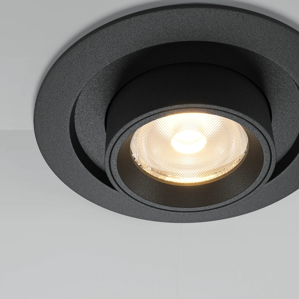 Maytoni Lampada da Incasso Hidden 1 luce LED integrato nero alluminio