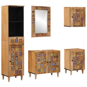 Set di mobili per il bagno con cassetto 5 pcs Naturale 3310099
