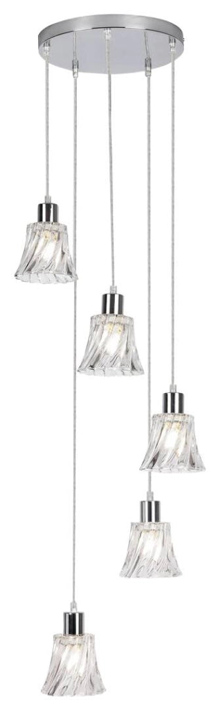 Lampada a sospensione Rabalux Hestia 5xE14 cromata
