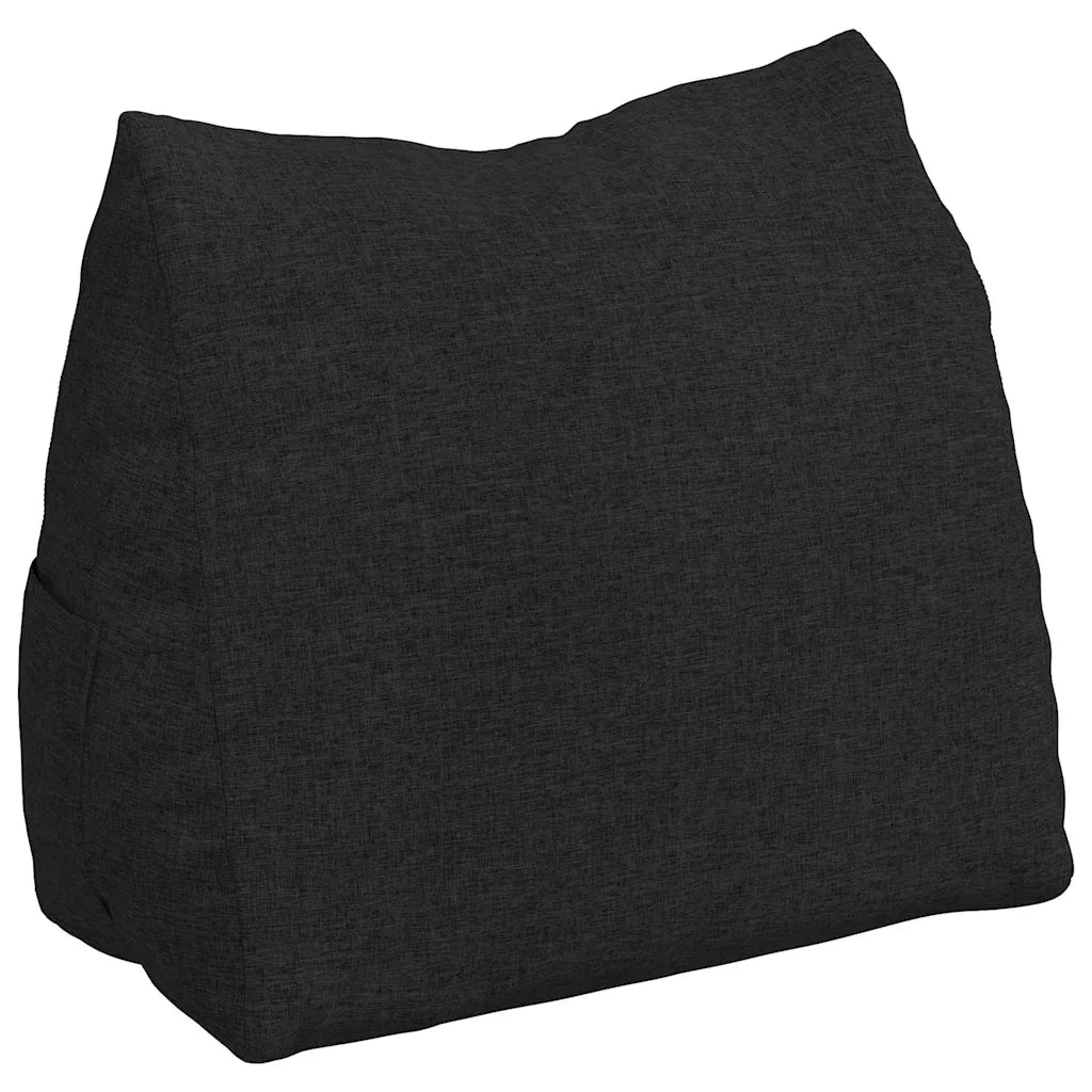 Cuscino per Schiena Nero 60 x 20 x 50 cm Tessuto 42015033