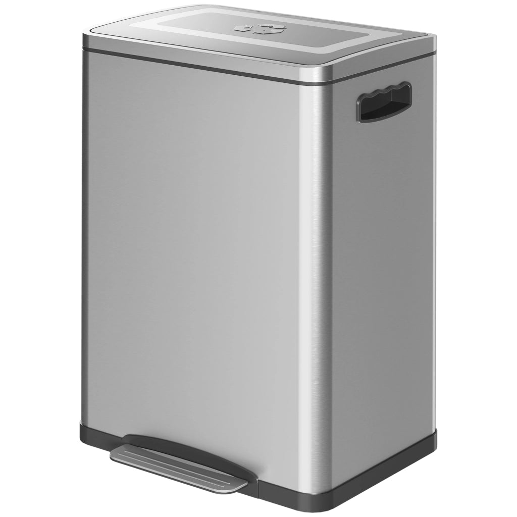 Bidoni per Rifiuti ¨C Minimal ¨C Acciaio Inox, 40 L, Argento