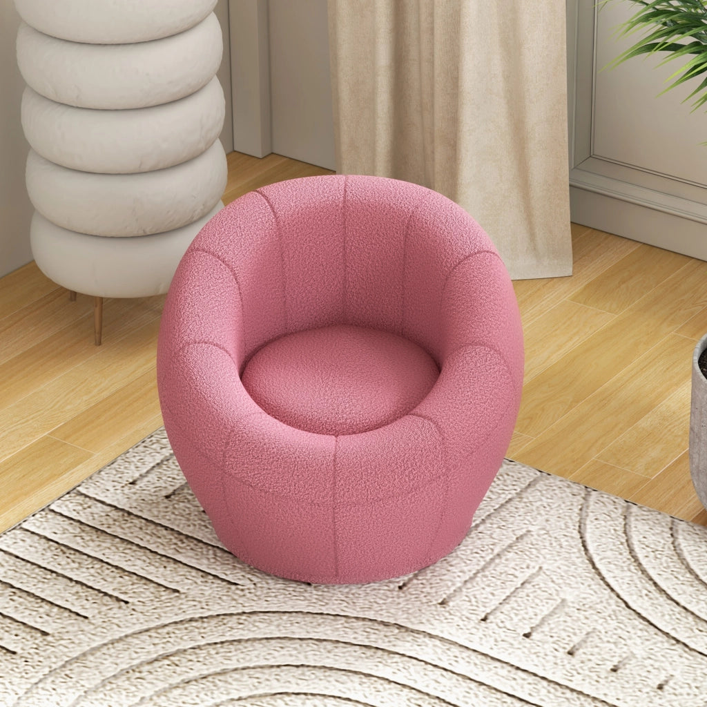 Sgabello Bambini ¨C Minimal ¨C Rosa, Teddy-Fleece, 60x56x48 cm