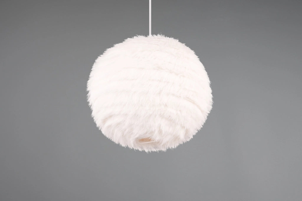 Lampada a sospensione FURRY peluche bianco Ø35 E27