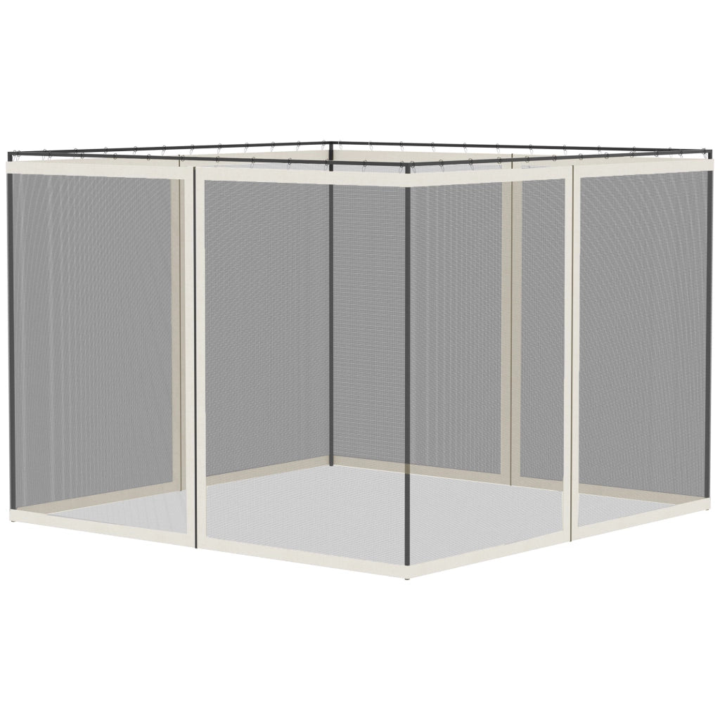 Zanzariere per gazebo 3x4m ¨C Xylo ¨C Set 4 pezzi con zip e ganci