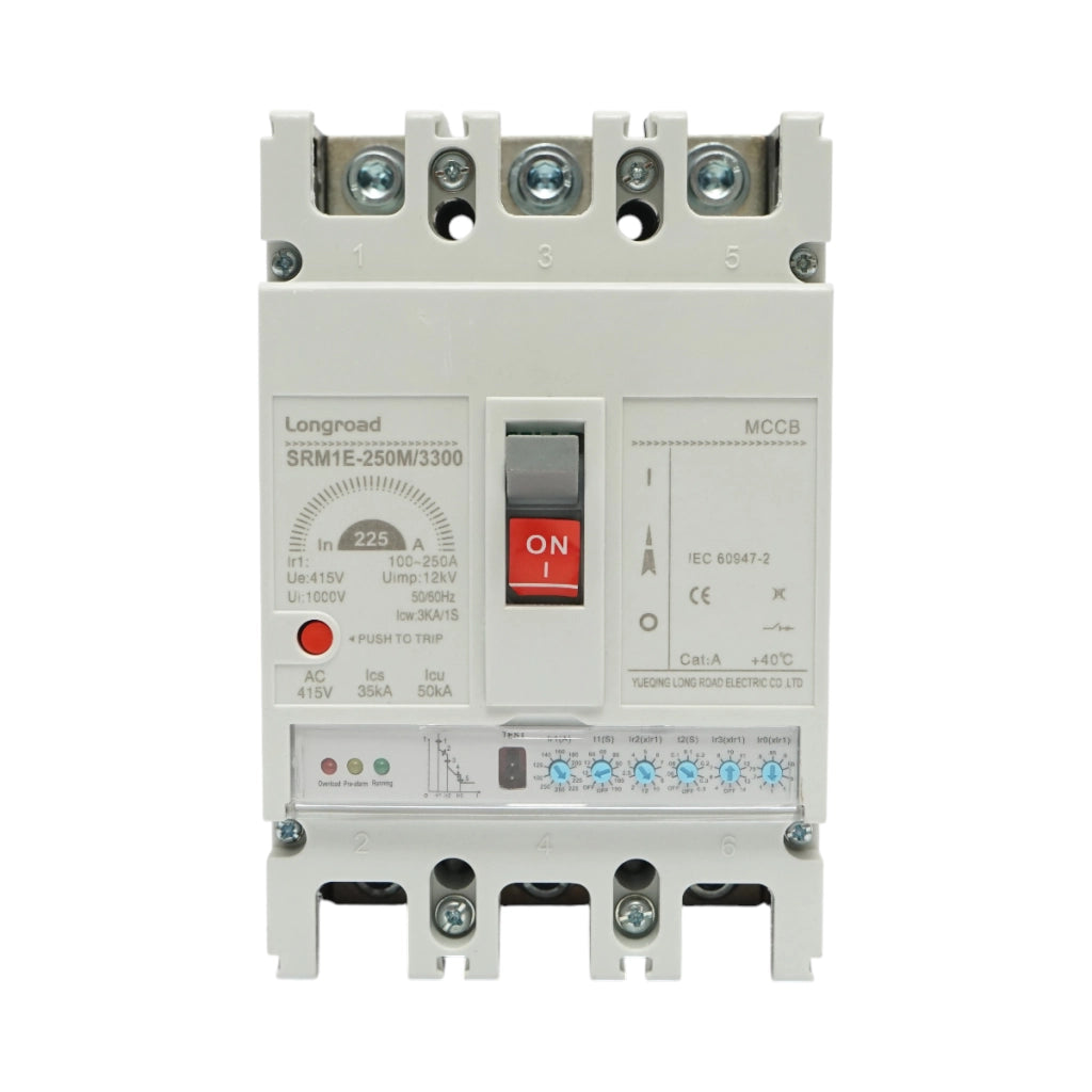 Interruttore automatico di potenza MCCB 3P 415 V AC, 100–250 A, SRM1E-250M/3300 Longroad
