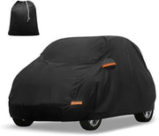 Autohoes per Smart Fortwo 2007-2023 Oxford 210D-PU, per tutti i periodi dell'anno, impermeabile, impermeabile al vento, con chiusura a zip sul lato del conducente, nero
