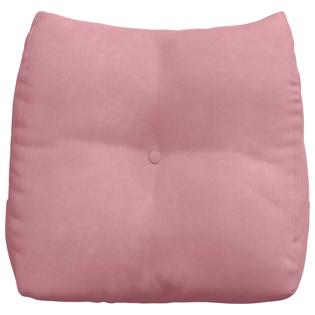 Cuscino per Schiena Rosa 45 x 24 x 50 cm Velluto 42014375