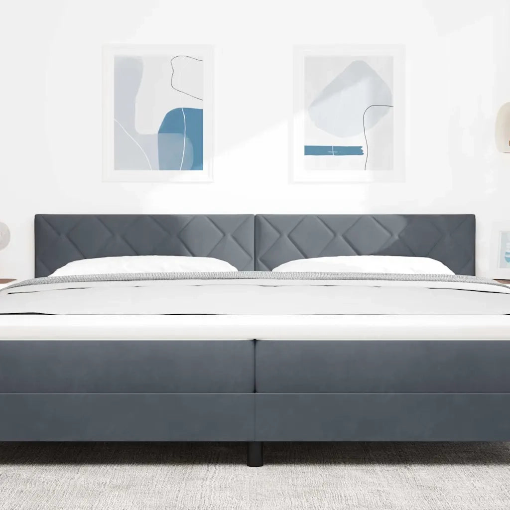 Testiera-Testata-Testiera Decorativa Grigio scuro 200 cm Velluto