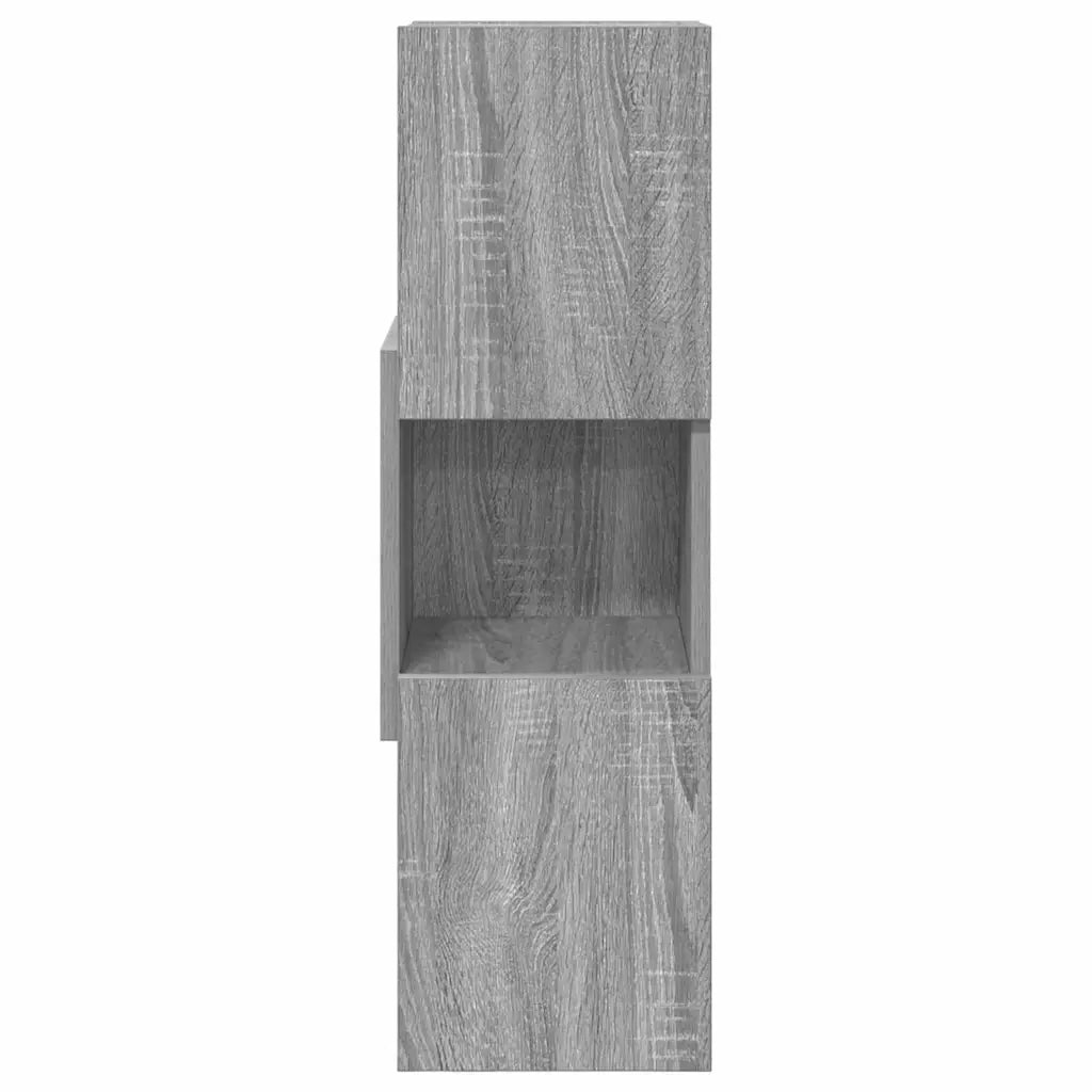 Mobile angolare 25,5x25x80cm Legno ingegnerizzato Grigio Sonoma 889818