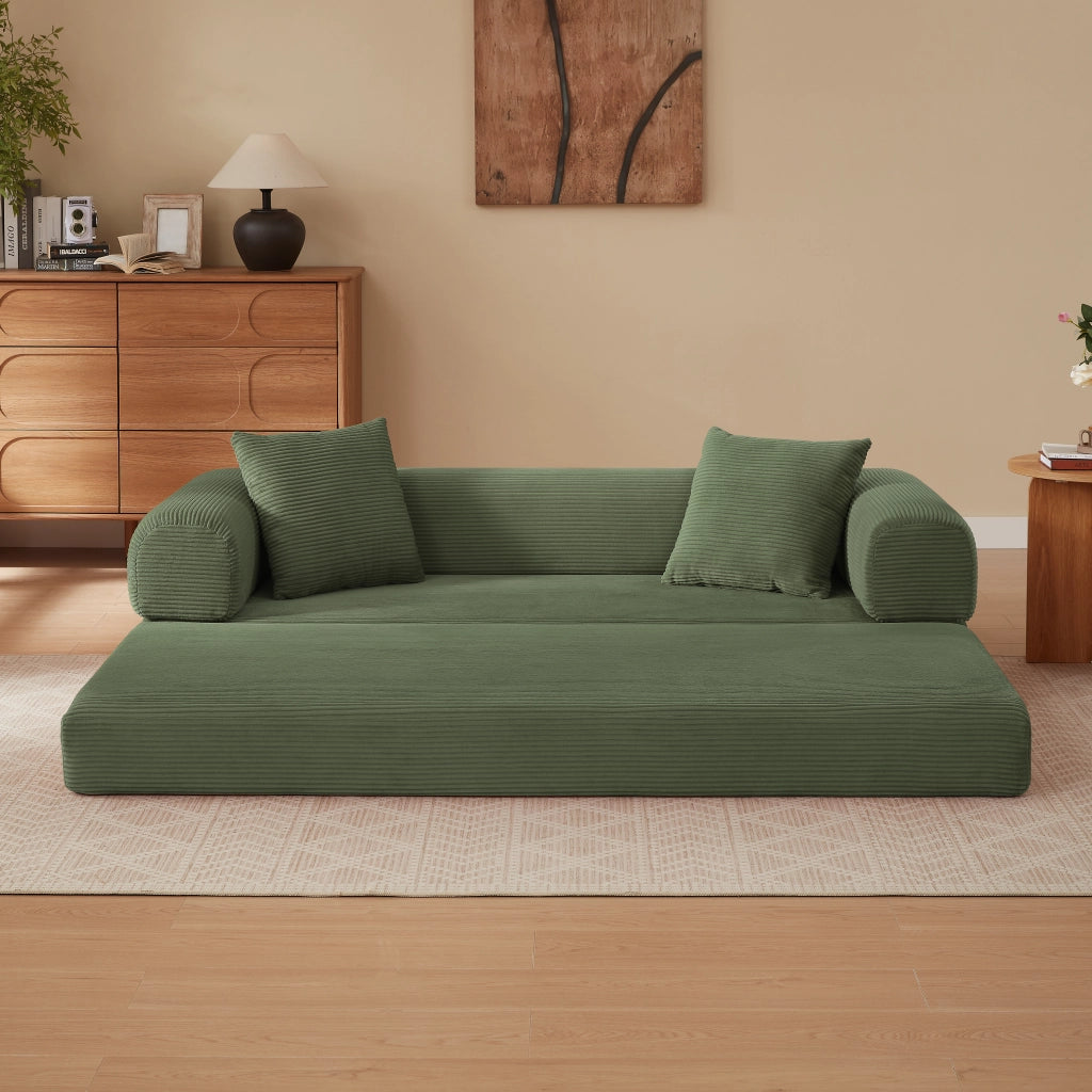DIVANO LETTO modulare 41 x 41 x 99 cm verde in schiuma
