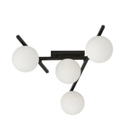 Emibig plafoniera SMART 4 luci E14 nero/opal metallo