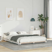 Struttura del letto Bianco 140 x 210 cm Pino massello 873110