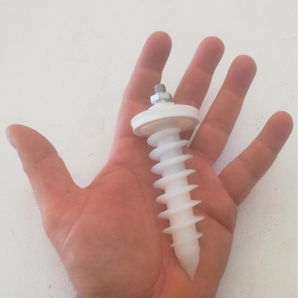 Tassello autoforante in nylon per pannelli isolanti con collare e vite te
