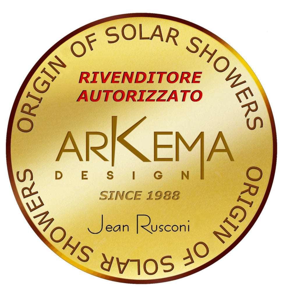 Doccia Solare da Esterno Giardino 23L Miscelatore Arkema Happy Bianco