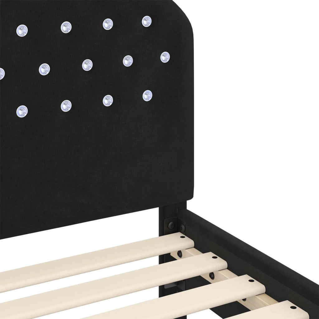 Struttura letto per bambini con testata Nero 70 x 140 cm 42011101