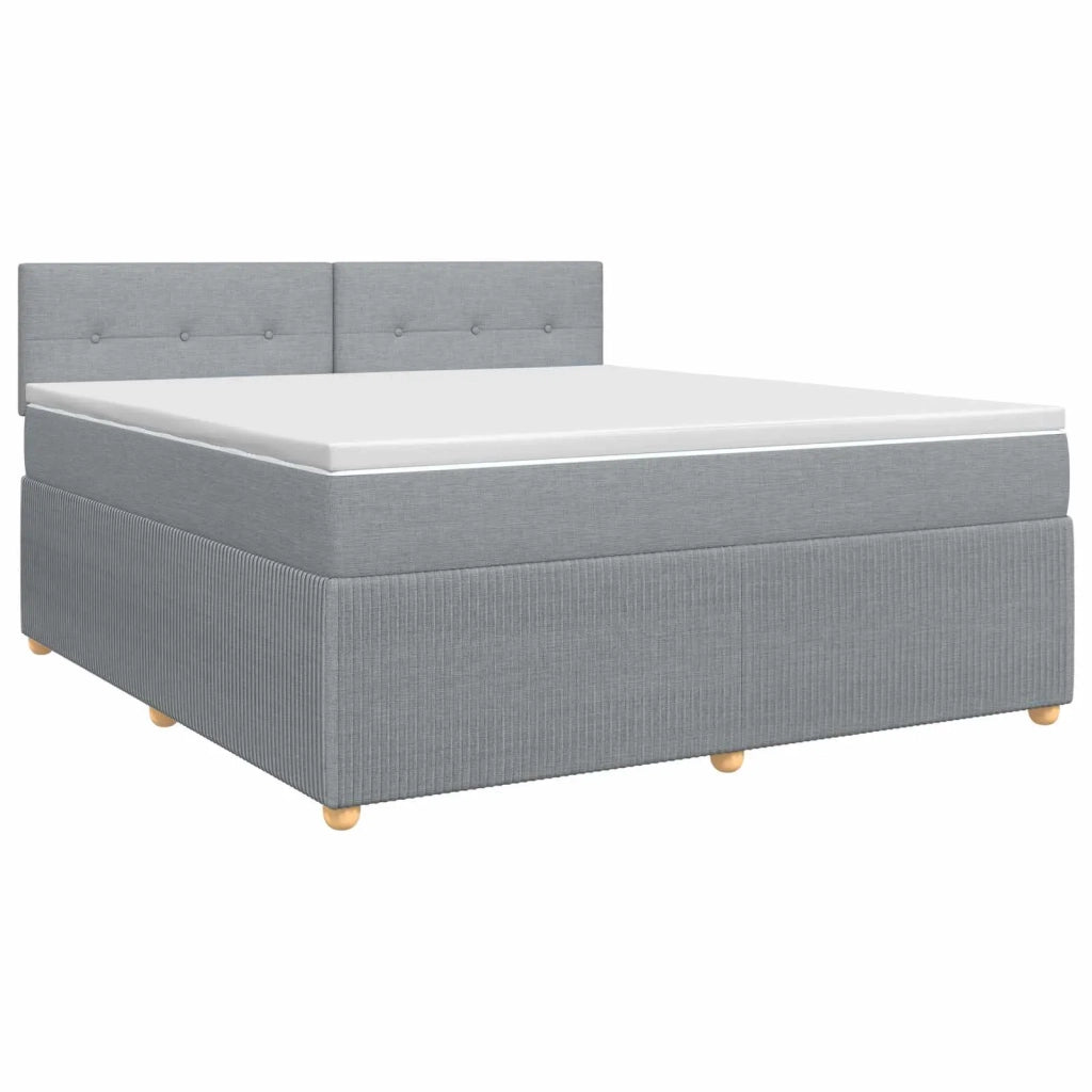 Letto box spring con materasso Grigio Chiaro 140 x 190 cm 3451461