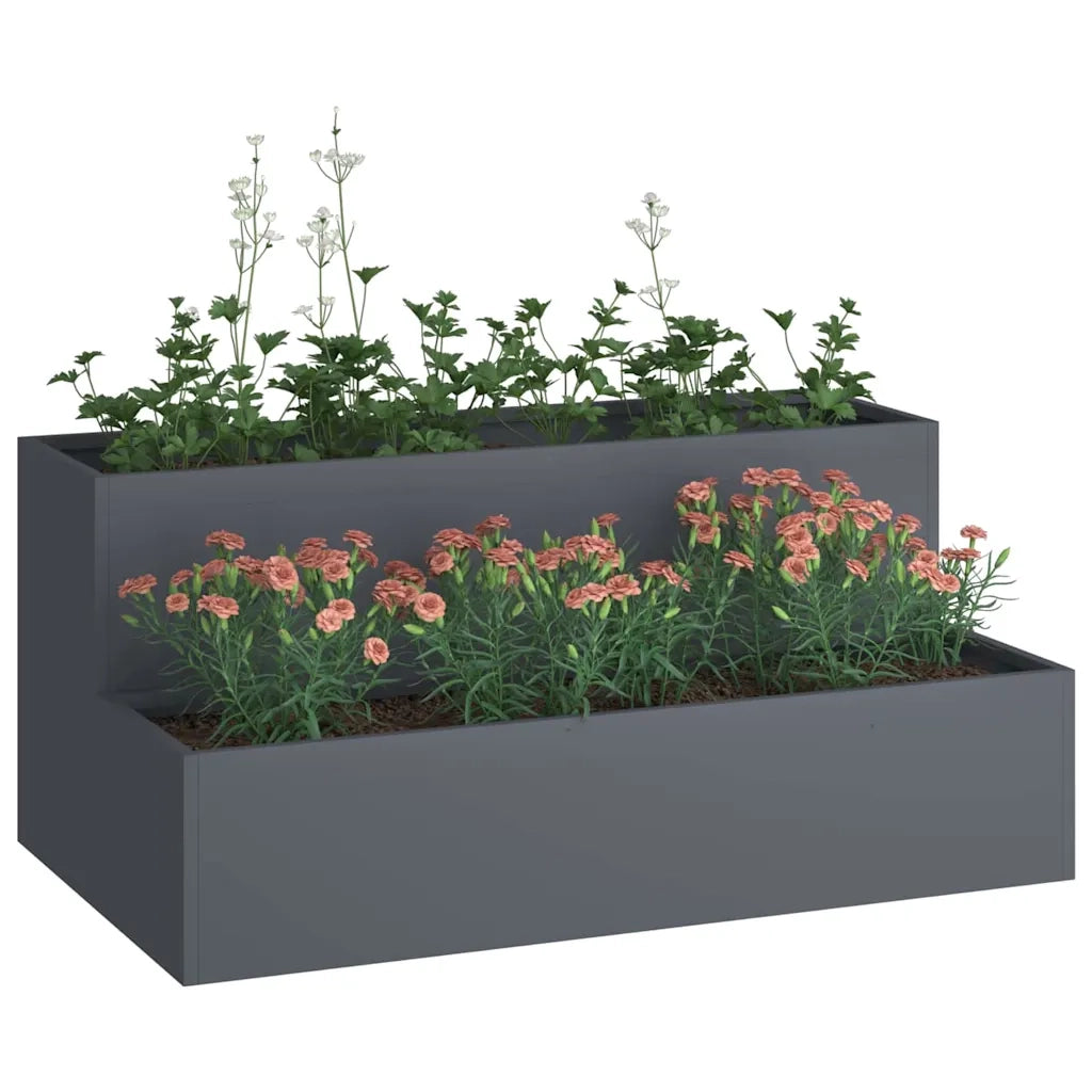 Vaso da giardino Antracite 100 x 60 x 45 cm 865871
