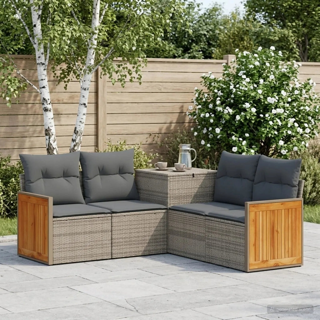Set di divani 5 pz Grigio e Grigio Scuro 3447964