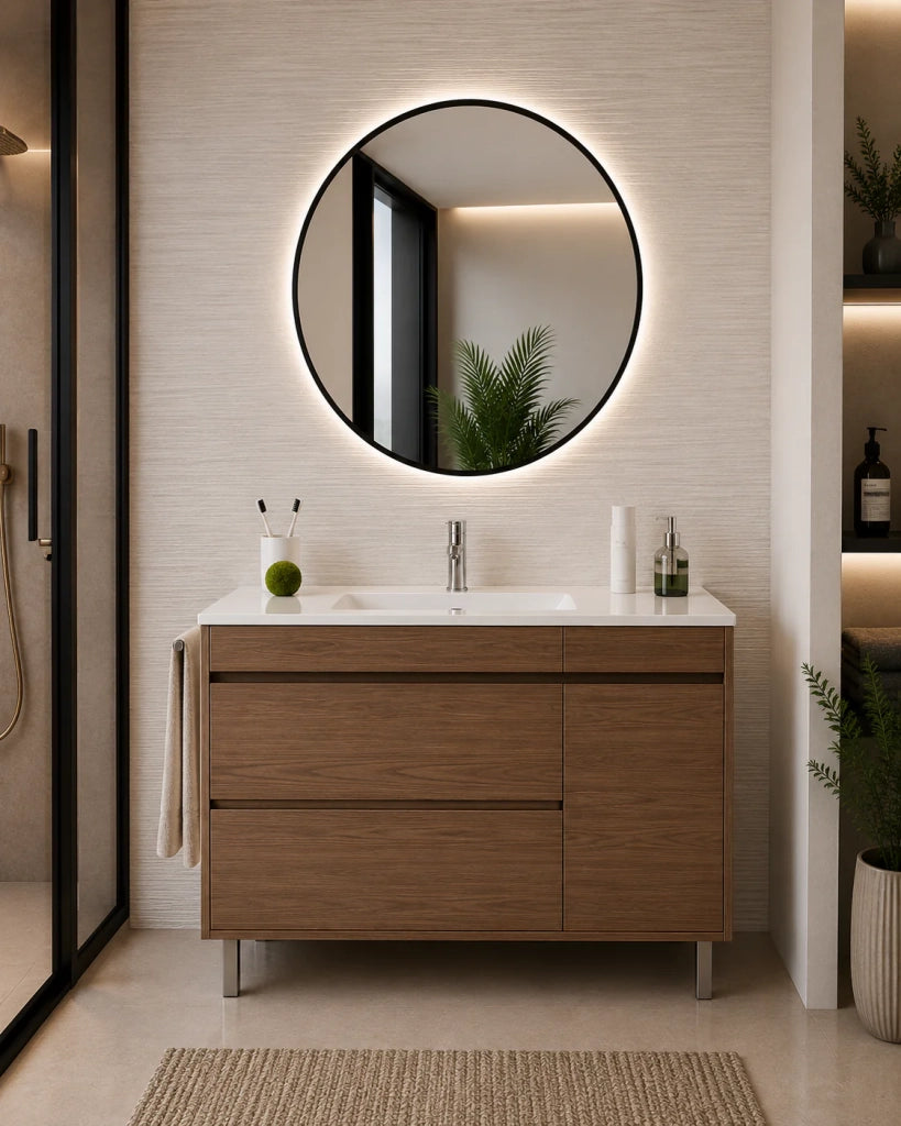 Mobile bagno con lavabo ORIGENBATH CAPRERA senza specchio 80x45 cm frassino tea