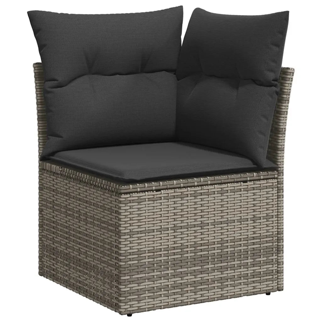 Set Divano da Giardino 5 pz con Cuscini Grigio in Polyrattan 3327950