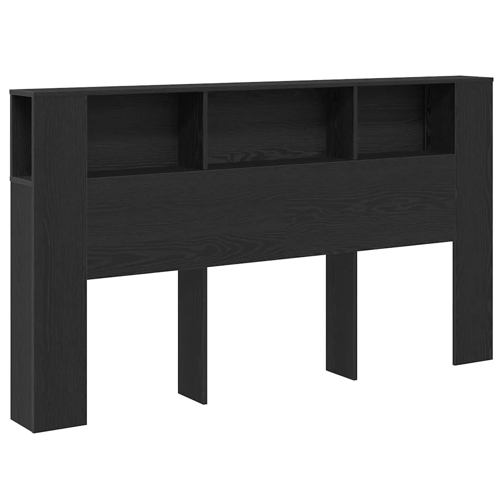 Testata del letto Rovere Nero Legno ingegnerizzato 862089