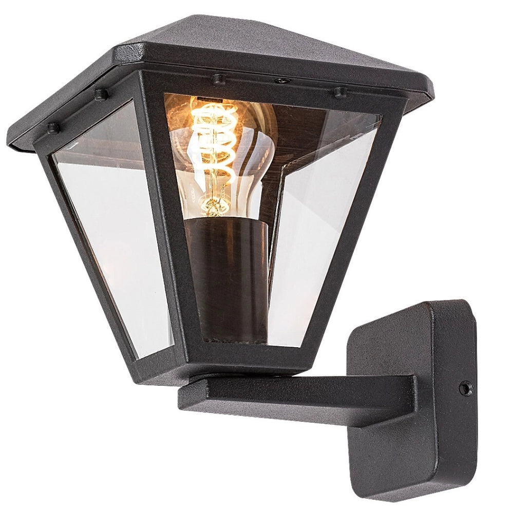 Applique esterna classica Paravento nera E27 IP44 Rabalux