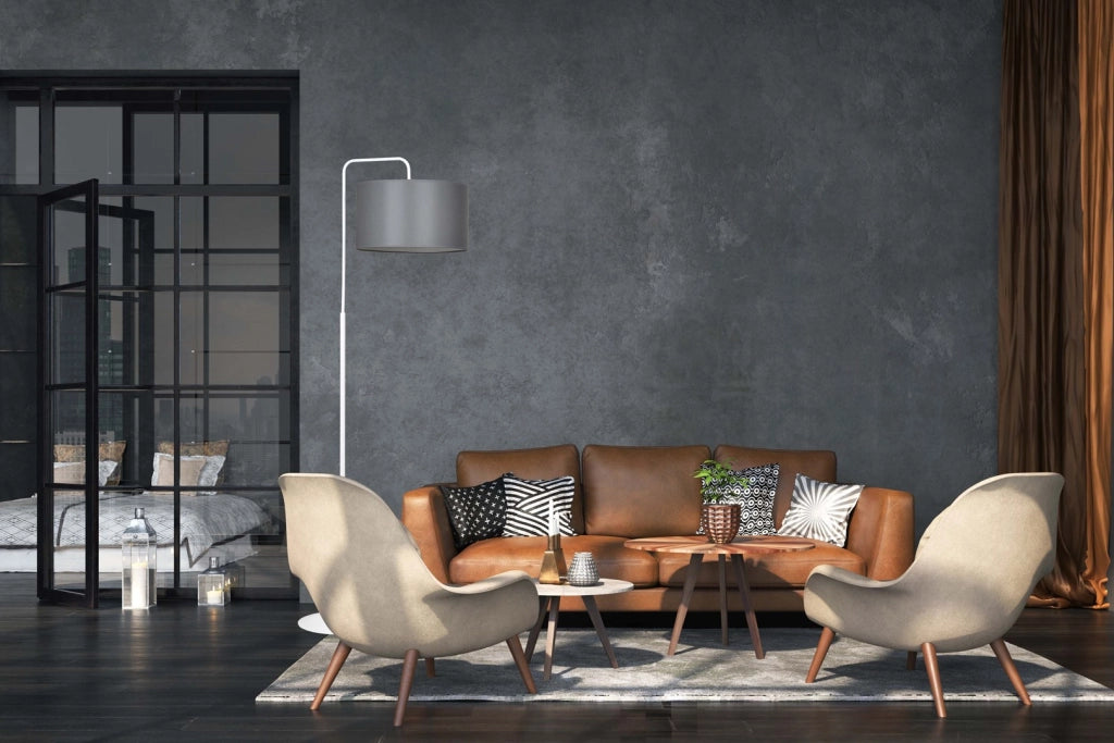 Lampada da terra TRAPO Emibig bianco/grigio E27 150cm