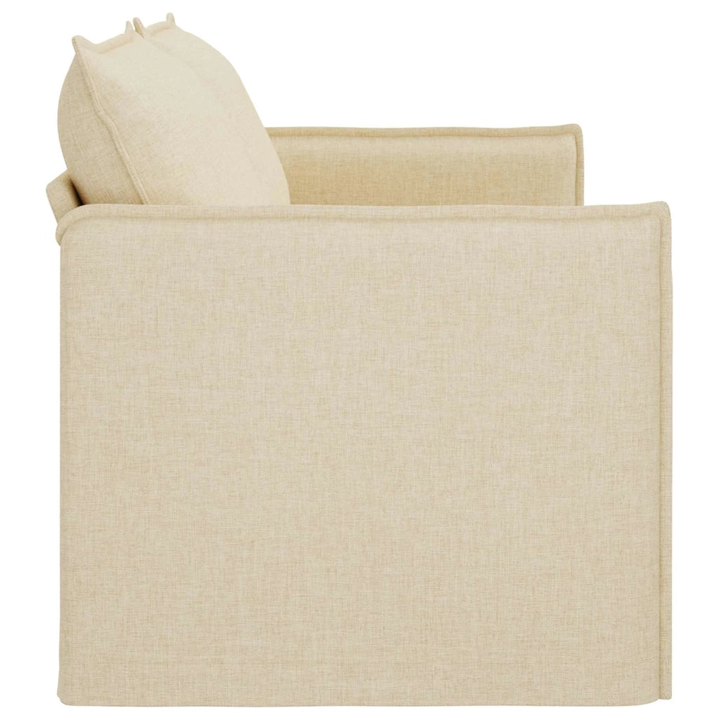 Divano Crema 196 x 82 x 85 cm Tessuto 42024530