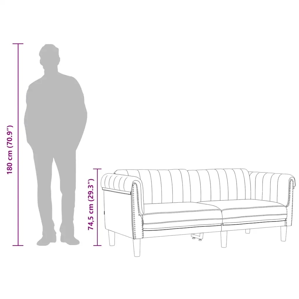 Divano | Divano da soggiorno | Sofa a 3 Posti Grigio Chiaro in Velluto