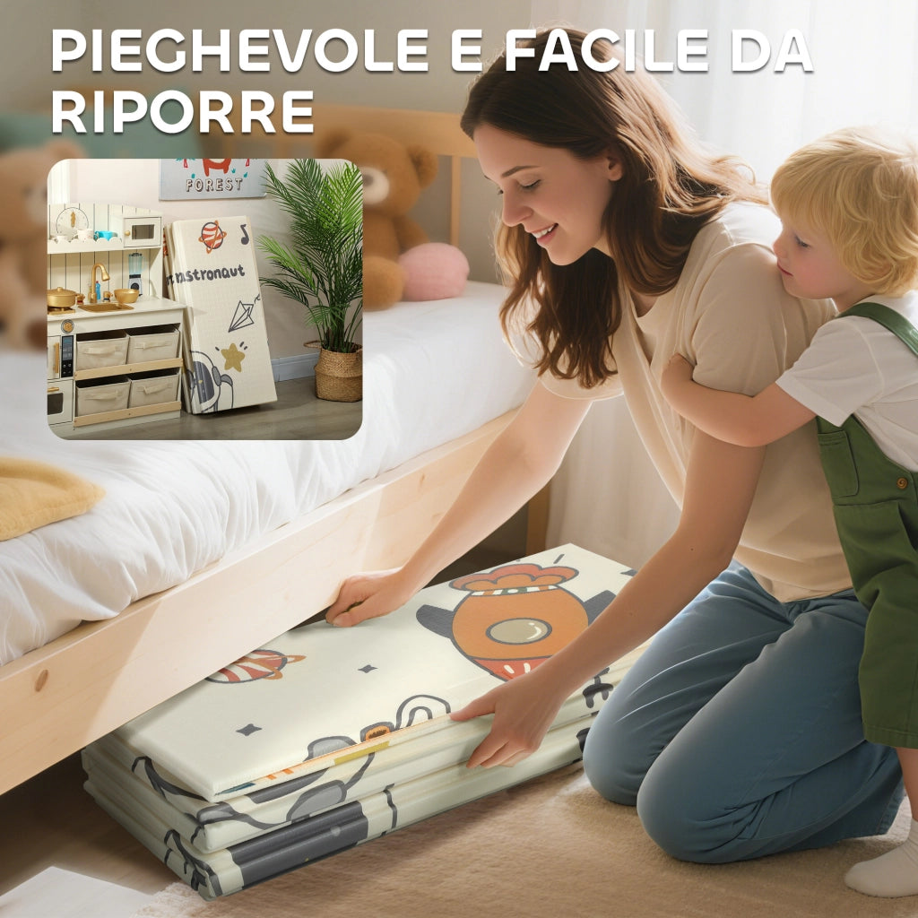 Tappeto per Bambini a Tema Spazio ¨C zephmum ¨C Multicolore XPE 196x176x1.5 cm