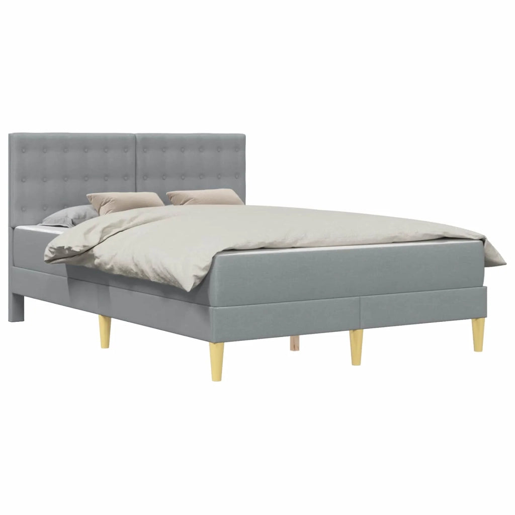 Struttura letto con materasso Grigio chiaro 120 x 190 cm 3415098