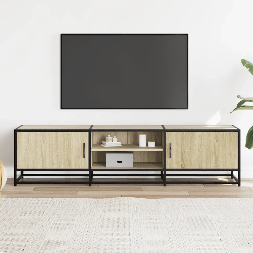 Mobile TV | Armadietto TV | Mobile Porta TV Rovere Sonoma 160x35x41cm Legno Multistrato e Metallo