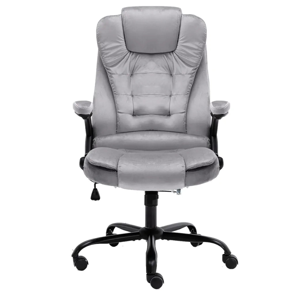 Sedia da Ufficio Grigio Chiaro in Velluto 20570