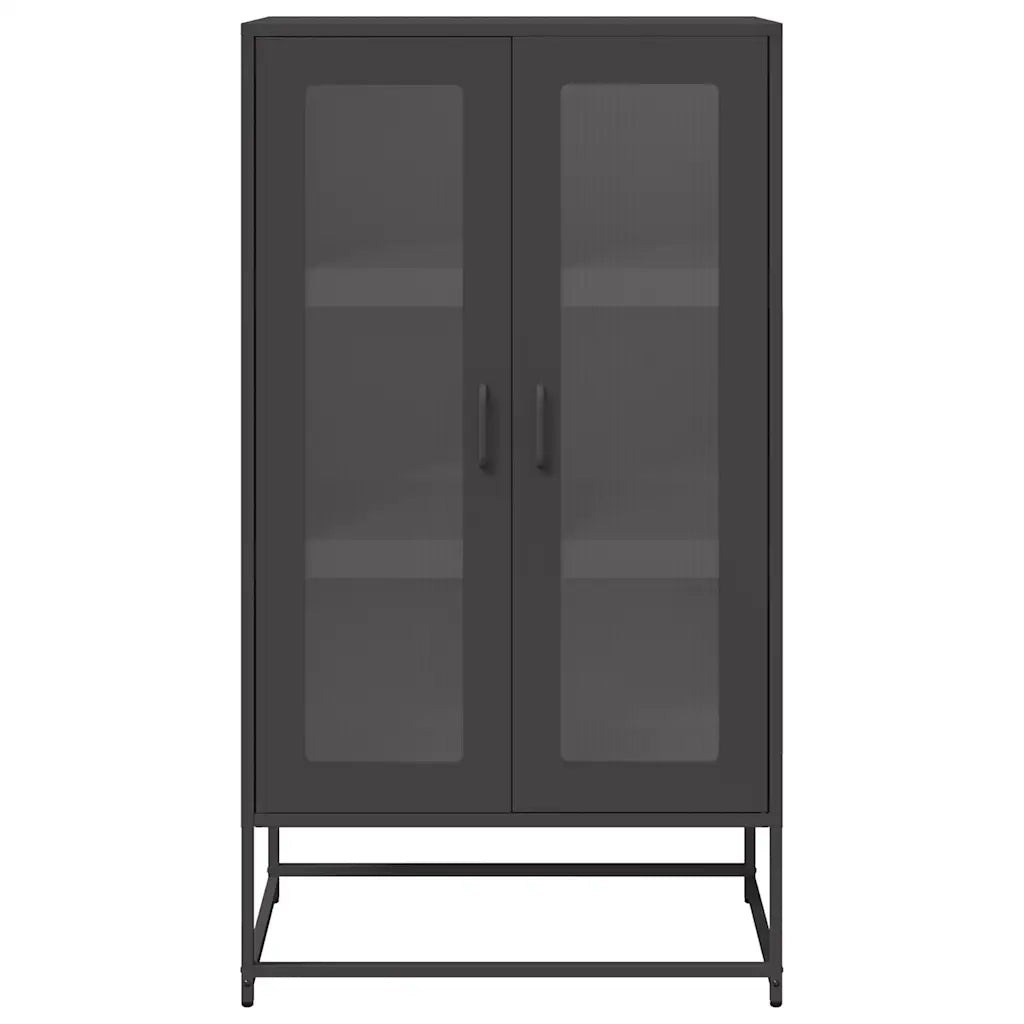 Credenza Nera 68x39x123 cm in Acciaio 853356